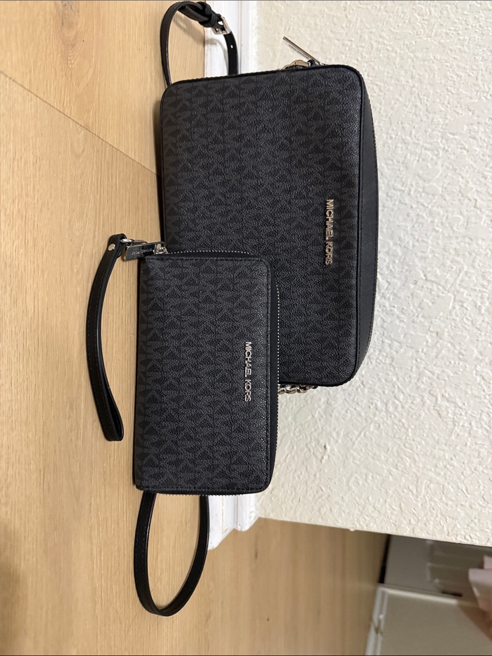 Michael Kors cross body and wallet set
